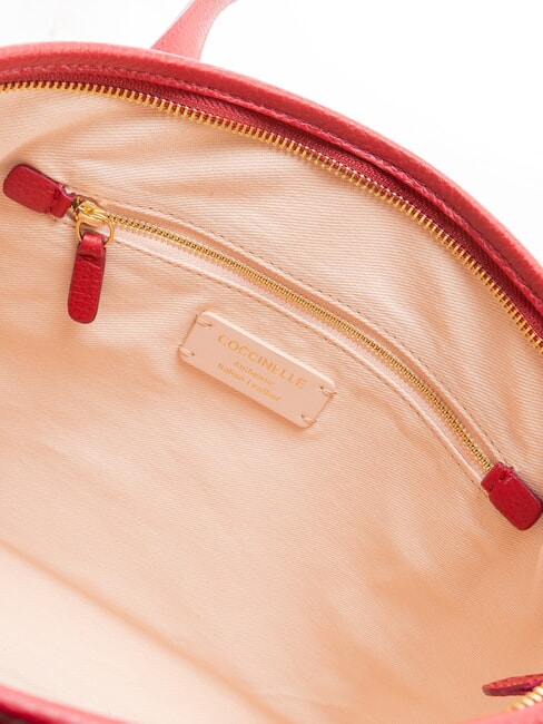 MARINA Geantă de cumpărături din piele sangrie - Genți femei