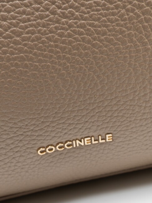 MARINA Geantă de cumpărături din piele taupe cald - Genți femei