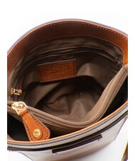 THE BRIDGE CECILIA Geantă tip găleată din piele BROWN - Genți femei - 5