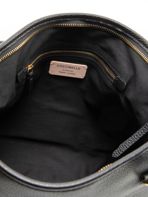 MARINA Geantă de cumpărături din piele negru - Genți femei