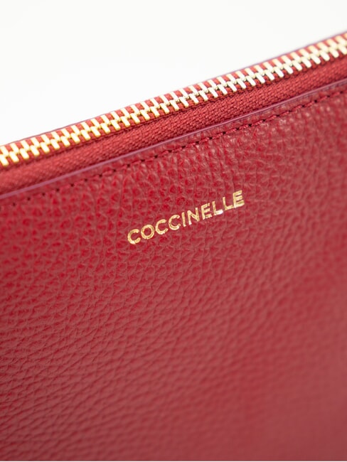 LORINE Geantă de m&acirc;nă din piele sangrie - Genți femei