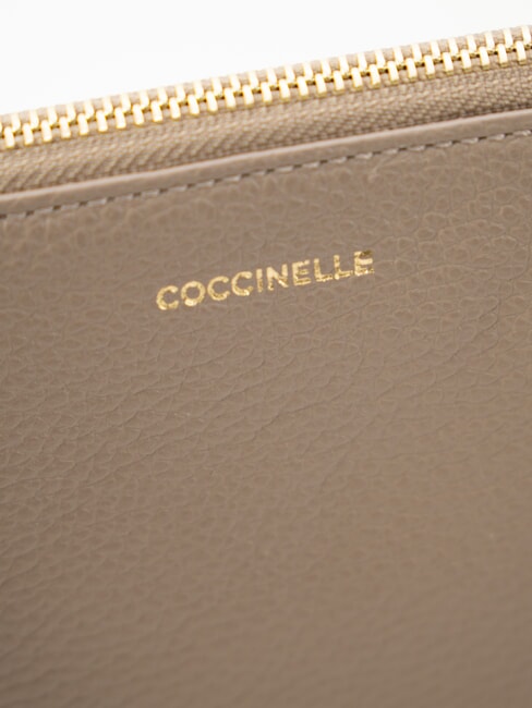 LORINE Geantă de m&acirc;nă din piele taupe cald - Genți femei