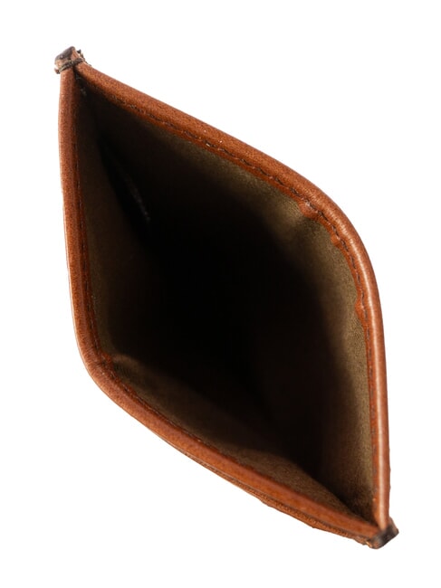 BIAGIO Portcard plat din piele maro 14/ruteniu paladiu - Portofele bărbați