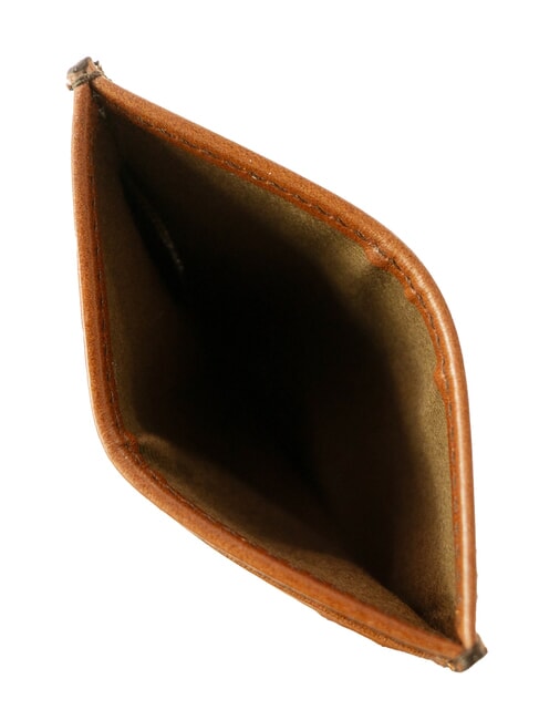 BIAGIO Portcard plat din piele cogn / pall - Portofele bărbați