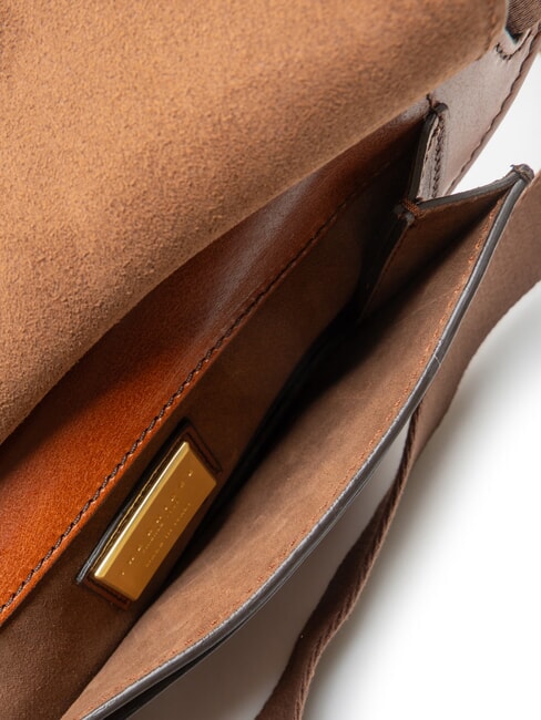 STORY Borsetă din piele BROWN - Genți femei