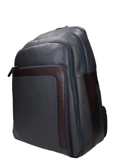 X1 Rucsac pentru laptop din piele de 15,6". albastru / maron - Rucsacuri pentru laptop
