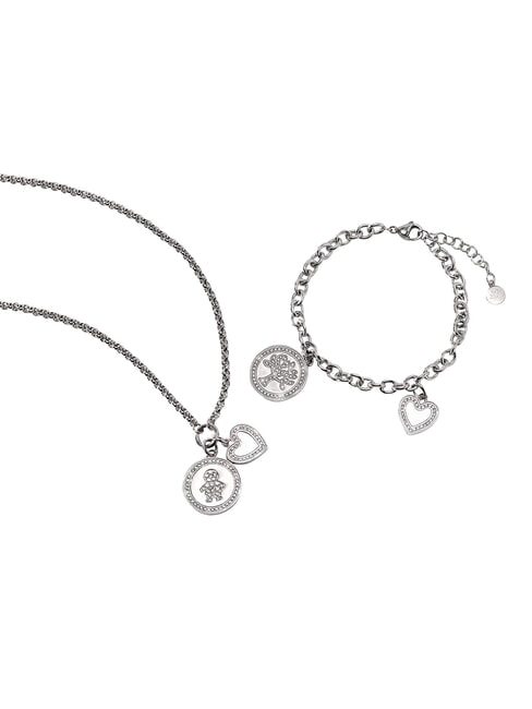 LOVE SPECIAL Set brățară și colier STEEL - Brățări