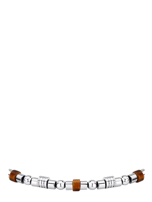 PIETRE Brățară din oțel și pietre prețioase STEEL - Brățări pentru bărbați