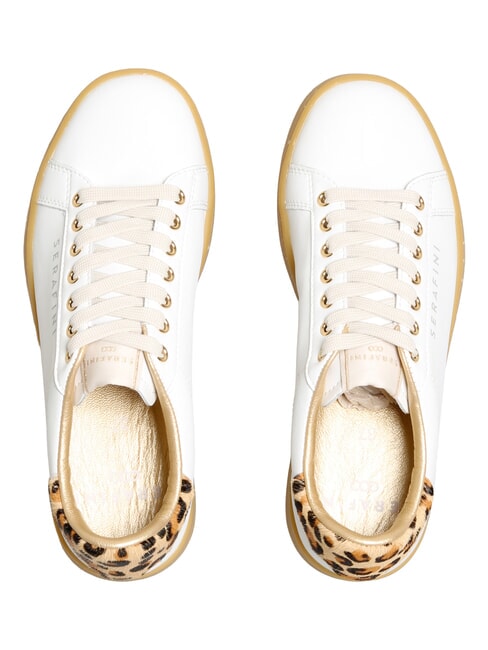 J CONNORS Adidași talpă de leopard albă cu miere - Pantofi femei