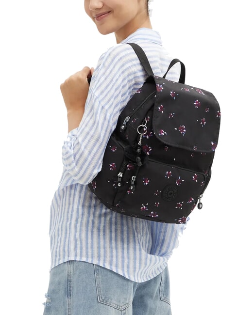 CITY ZIP S Rucsac cu buzunare multiple floare de noapte - Genți femei