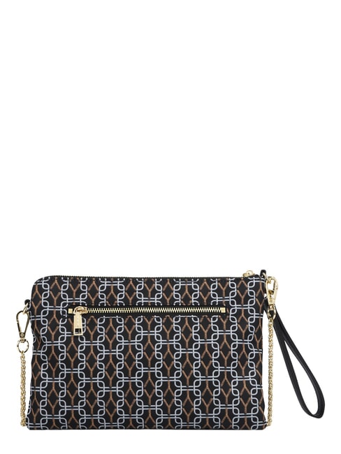 AUDREY Geantă de m&acirc;nă, cu curea de umăr cu lanț BLACK - Genți femei