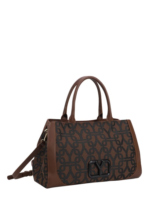 GRACE Geantă de m&acirc;nă L, cu curea de umăr tutun - Genți femei