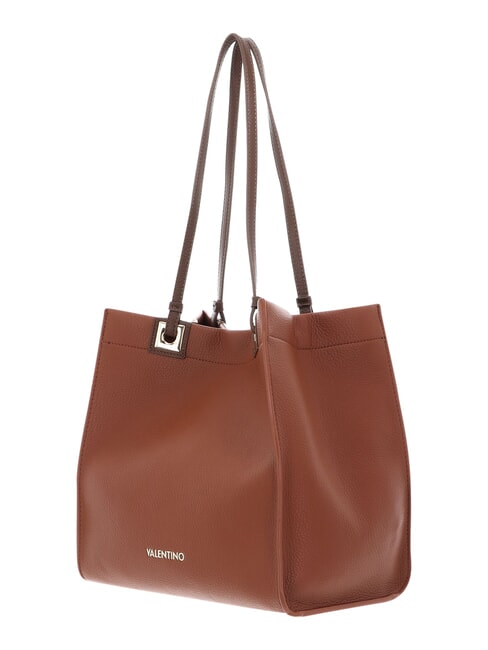 POST RE Geanta de cumparaturi cu clutch piele/maro &icirc;nchis - Genți femei