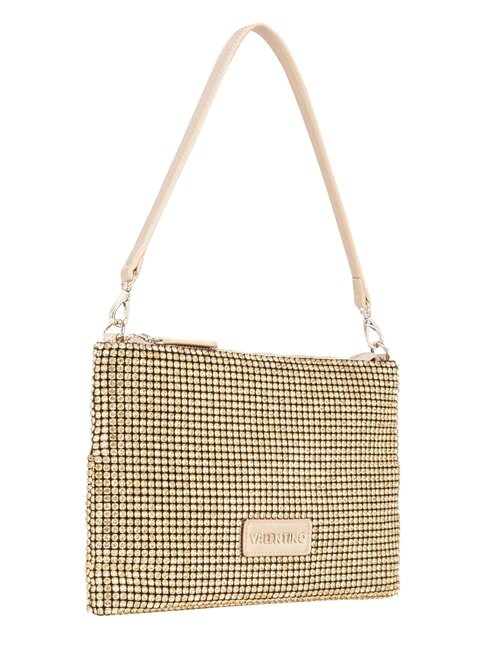 NABILAH Geantă clutch cu strasuri și curea de umăr aur - Genți femei