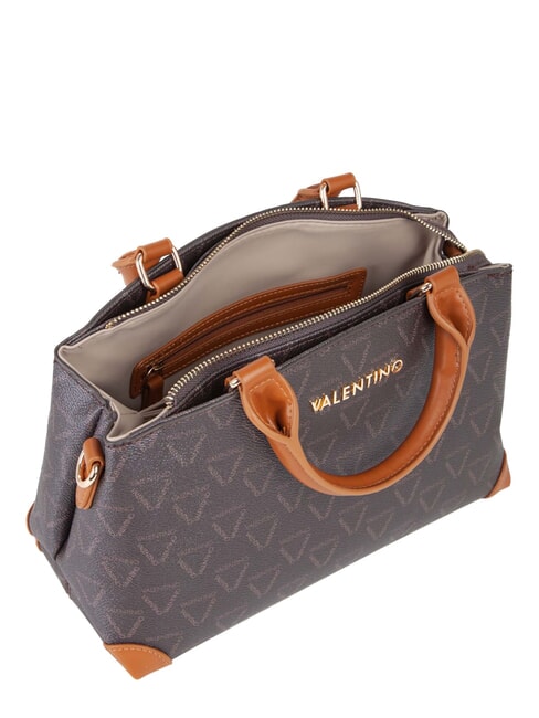 LADY RE Geantă de m&acirc;nă, cu curea de umăr maro &icirc;nchis/piele - Genți femei