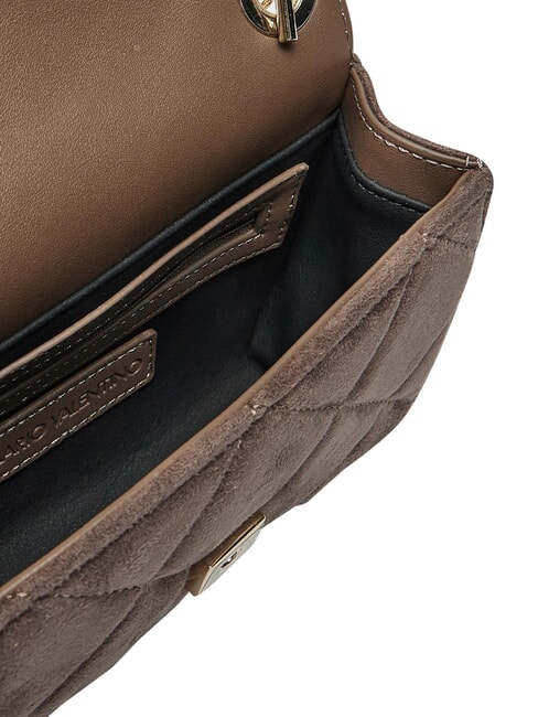 CHARLOTTE Geantă de umăr mini, cu clapă taupe - Genți femei