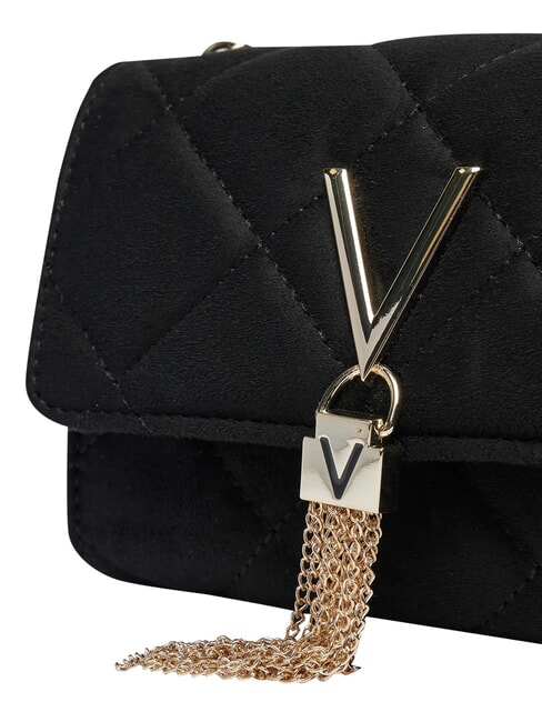 CHARLOTTE Geantă de umăr mini, cu clapă negru - Genți femei