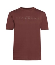 JOHN RICHMOND SOULOKU Tricou cu logo &icirc;n relief ciocolată amară - tricou - 5