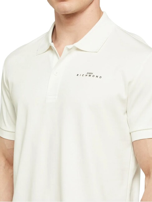 FERGUSON Tricou polo cu m&acirc;necă scurtă dansator de nor alb - maiou Polo