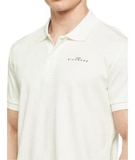 JOHN RICHMOND FERGUSON Tricou polo cu m&acirc;necă scurtă dansator de nor alb - maiou Polo - 3