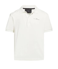JOHN RICHMOND FERGUSON Tricou polo cu m&acirc;necă scurtă dansator de nor alb - maiou Polo - 5
