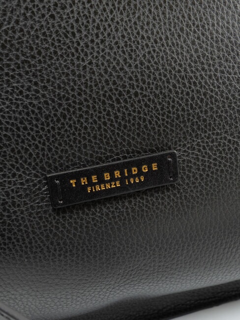 CORE SOFT Geantă de m&acirc;nă, piele Negru de aur - Genți femei