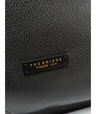 THE BRIDGE CORE SOFT Geantă de m&acirc;nă, piele Negru de aur - Genți femei - 4