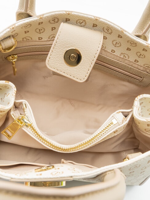 HERITAGE Geantă de m&acirc;nă, cu curea de umăr fildeş - Genți femei