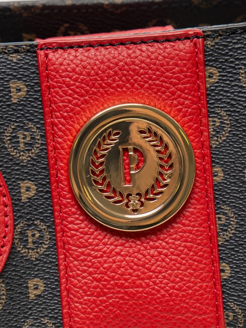 HERITAGE Geantă de m&acirc;nă, cu curea de umăr lac negru - Genți femei