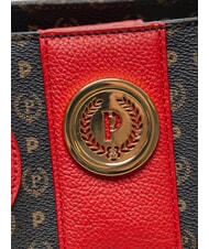 POLLINI HERITAGE Geantă de m&acirc;nă, cu curea de umăr lac negru - Genți femei - 4