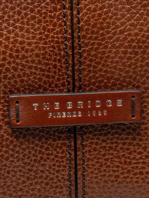 BIAGIO Rucsac din piele, suport pentru laptop de 13" maro 14/ruteniu paladiu - Rucsacuri pentru școală și timp liber