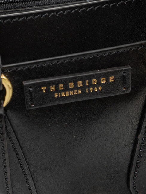 CECILIA Geantă de m&acirc;nă, cu curea de umăr Negru de aur - Genți femei