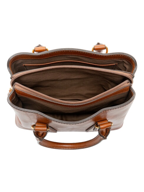 CECILIA Geantă de m&acirc;nă, cu curea de umăr BROWN - Genți femei