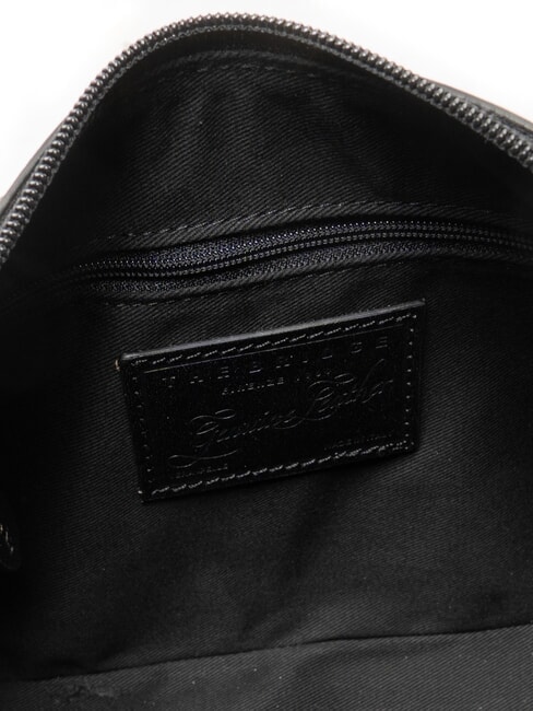 CECILIA Geantă de umăr, din piele Negru de aur - Genți femei