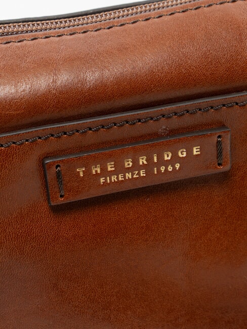 CECILIA Geantă de umăr, din piele BROWN - Genți femei