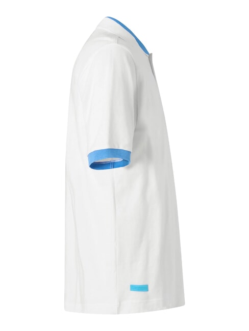 LOGO Tricou polo cu m&acirc;necă scurtă alb - albastru neon - maiou Polo