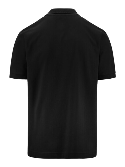 LOGO Tricou polo cu m&acirc;necă scurtă alb-negru - maiou Polo