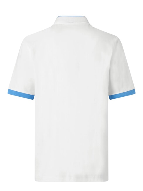 LOGO Tricou polo cu m&acirc;necă scurtă alb - albastru neon - maiou Polo