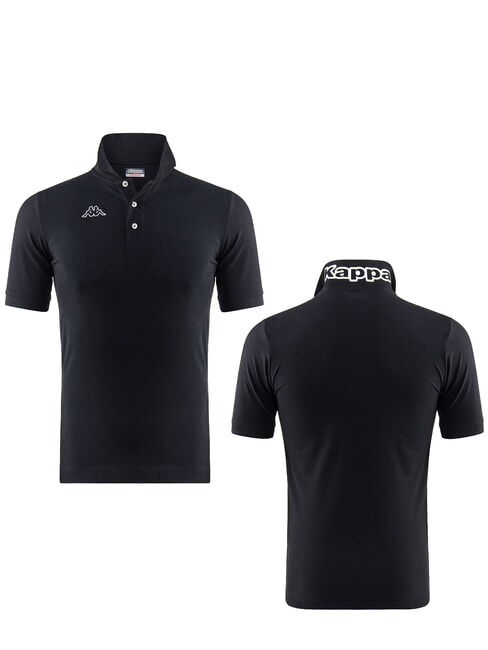 LOGO Tricou polo cu m&acirc;necă scurtă alb-negru - maiou Polo