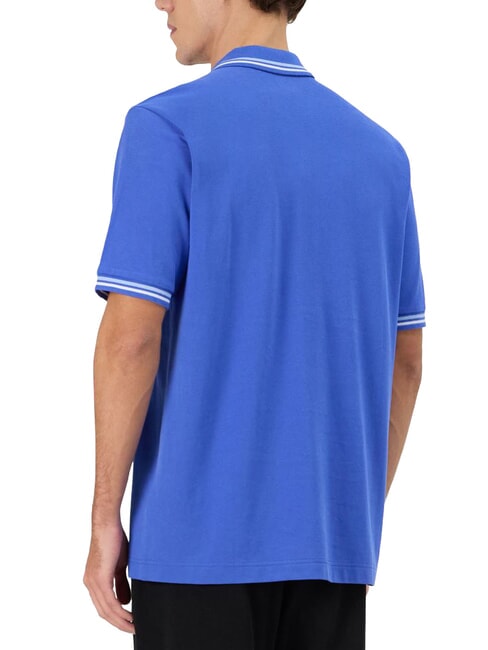 LOGO Tricou polo cu m&acirc;necă scurtă albastru regal - alb - maiou Polo