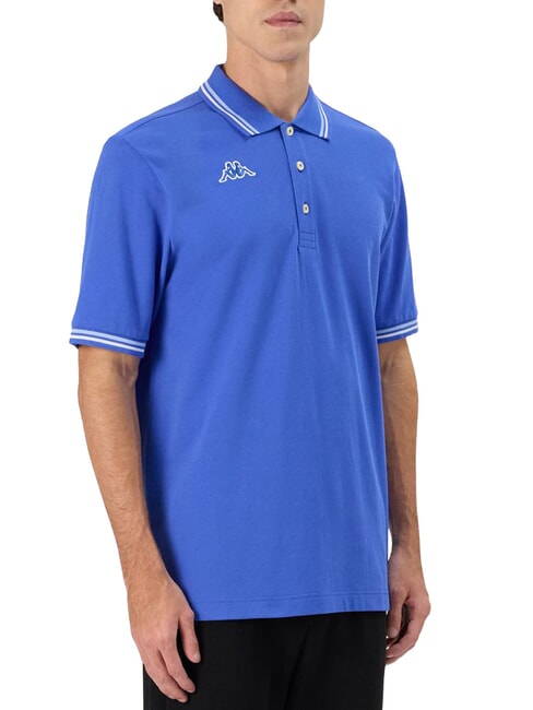 LOGO Tricou polo cu m&acirc;necă scurtă albastru regal - alb - maiou Polo