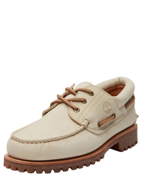 AUTHENTIC  Pantofi de barcă din piele bej deschis - Pantofi bărbați