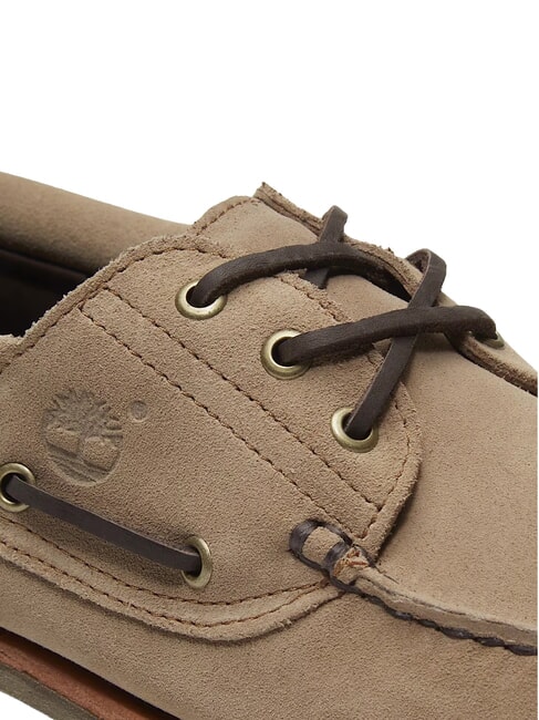 AUTHENTIC  Pantofi de barcă din piele gri-maro - Pantofi bărbați