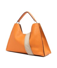 GIANNI CHIARINI AURORA Geanta de mana din piele cu husa flacără portocalie-nisip - Genți femei - 3