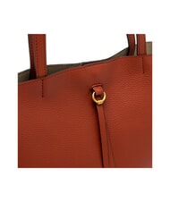 GIANNI CHIARINI EGLE Geantă de cumpărături din piele roșu cărămiziu - Genți femei - 4