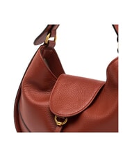 GIANNI CHIARINI EDITH Geantă de m&acirc;nă din piele cu curea de umăr roșu cărămiziu - Genți femei - 4