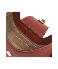 GIANNI CHIARINI EDITH Geantă de m&acirc;nă din piele cu curea de umăr roșu cărămiziu - Genți femei - 5