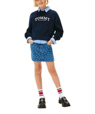 TOMMY HILFIGER TH Pulover cu guler rotund pentru fete - Pulovere pentru copii