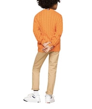 TOMMY HILFIGER TH KIDS Pulover din bumbac pentru bebeluși tunet portocaliu - Pulovere pentru copii - 3