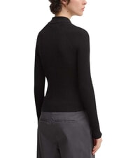 TOMMY HILFIGER TH JEANS Cămașă cu m&acirc;necă lungă negru - Pulovere pentru femei - 3